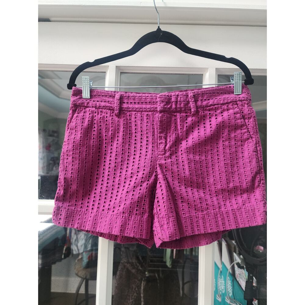 Banana Republic Size 2 Plum Colored Eyelet Shorts